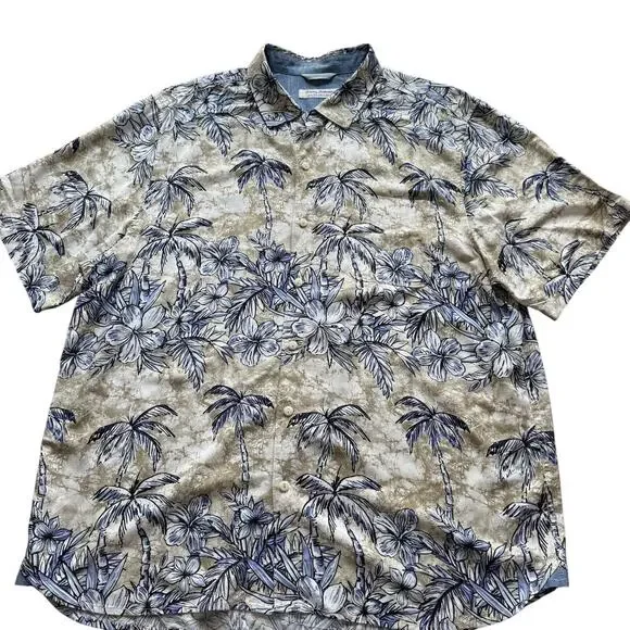 Tommy Bahama Veracruz Cay bubtton up Tropical size XXL short sleeve old school - Picture 1 of 11